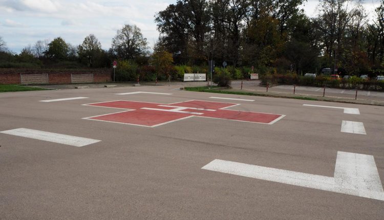 191025 Helikopter Landeplatz Christoph Krankenhaus Unfall ANregiomed Ansbach (1)