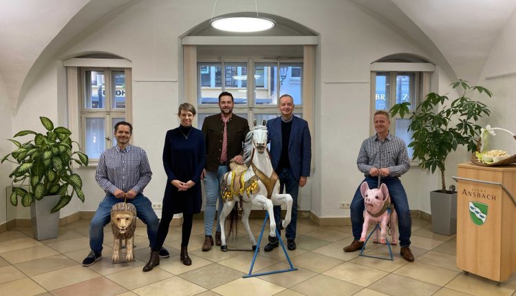 Frühlingsfest Stadt Ansbach 2025, Oberbürgermeister Thomas Deffner, Nadja Wilhelm, Curt Eschenbacher, Sascha Langemann, Sebastian Buhl