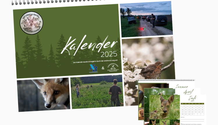 Vorschaubilder des Kalenders der Wildtierhilfe Mittelfranken e.V.