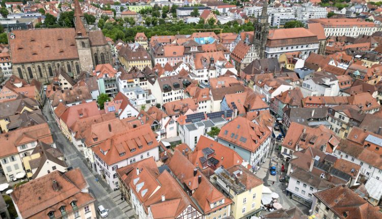 Die Ansbacher Innenstadt - Luftbild